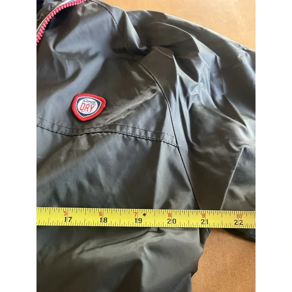 Superdry Sport Mens Black Nylon Streetwear Rain Jacket Size M Medium Windbreaker